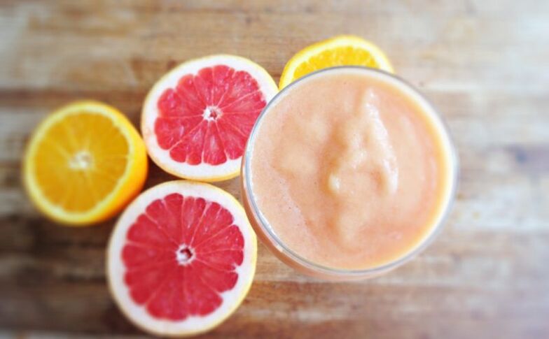 smoothie e grapefruit e laranja para perda de peso